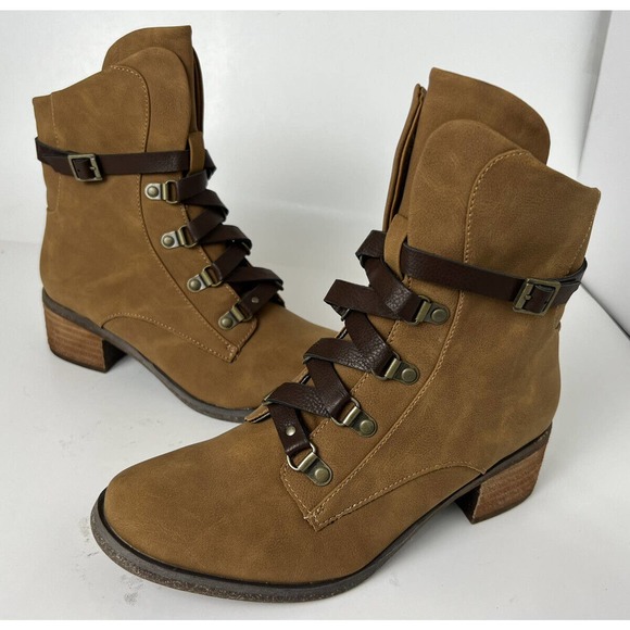 New Korks Reese Tan Dark Brown Nubuck Modern Short Riding Boot ~Size 7 - Picture 8 of 16